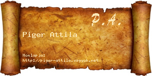 Piger Attila névjegykártya